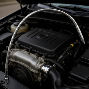 Manguera articulada de metal cromado para refrigerantes, 30 cm de longitud, diseño flexible - Product Image 3