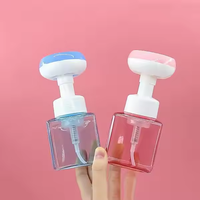 Kemasan kosmetik Sanatizer tangan 300ml bunga hewan peliharaan berbentuk gelembung sabun tangan anak-anak Dispenser pencuci tangan botol pompa busa plastik