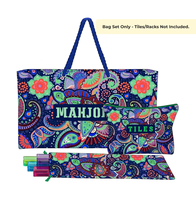 Ensemble de 3 sacs de mahjong américains en polyester matelassé (étui uniquement). Convient à 166 tuiles et aux supports/poussoirs de 18-20 pouces. Organisateur de voyage.
