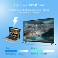 Cable HDMI 4K Premium, Trenzado de Nailon, 18Gbps Ultra HD 2160p, ARC, HDCP 2.2, Molde TPE, Cable HDMI de Alta Velocidad al por Mayor