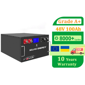 SelianEnergy 48V 105Ah 5KWH Pack de batterie solaire au lithium Système d'énergie solaire 8000 cycles pour la maison Batterie de stockage d'énergie LiFePO4 - Product Image 1
