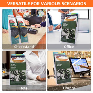 5 קומות ברושור אקרילי 8.5x11 אינץ 'לעמוד עלון פלסטיק מגזין מחזיק עלון נקי - Product Image 6