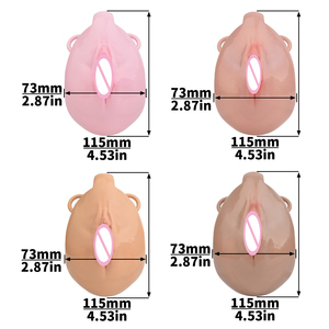 FRRK Cage de chasteté pour hommes, couverture complète, réaliste, texture vaginale, en plastique dur, avec 4 anneaux de pénis, nouvelle simulation - Product Image 3