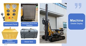 Foreuse rotative hydraulique sur chenilles à haute efficacité pour le montage rapide de panneaux photovoltaïques au sol - Product Image 2