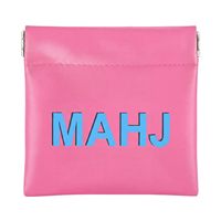 Pochette de rangement en cuir PU avec logo personnalisé pour Mahjong, fermeture automatique, pour cosmétiques, rouges à lèvres, cartes, pochette de voyage portable