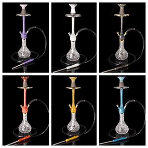 Nouveau modèle de chicha en résine colorée de 60 cm, luxe, en alliage d'aluminium, veinage marbré, plage, camping, toit, fumer, cachimbas, chicha - Product Image 4