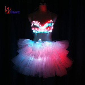 Ropa del futuro Festival Accesorios <span class=keywords><strong>de</strong></span> baile Sujetador con luz Led Traje <span class=keywords><strong>de</strong></span> danza del vientre Vestido <span class=keywords><strong>de</strong></span> baile latino nocturno Leotardos <span class=keywords><strong>de</strong></span> <span class=keywords><strong>Ballet</strong></span> - Product Image 4