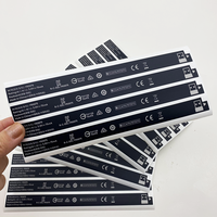 Étiquette en papier d'aluminium PET noir mat, adhésif résistant à la chaleur, impression personnalisée, autocollant pour appareil électrique, feuille d'étiquette CE