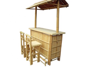 <span class=keywords><strong>Bar</strong></span> Tiki Patio <span class=keywords><strong>Bar</strong></span> extérieur, ensemble en <span class=keywords><strong>bambou</strong></span>, <span class=keywords><strong>bar</strong></span> Tiki Islander avec dessus en palapa et espace de rangement pour jardin Patio Luau Party Bazaar - Product Image 3