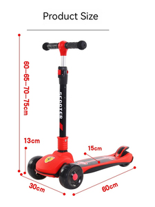 Nouveau scooter <span class=keywords><strong>à</strong></span> trois roues pliable pour enfants de 2 <span class=keywords><strong>à</strong></span> 3 <span class=keywords><strong>à</strong></span> 6 ans, en acier, <span class=keywords><strong>à</strong></span> poussée manuelle, type capteur, pour garçons et filles - Product Image 6