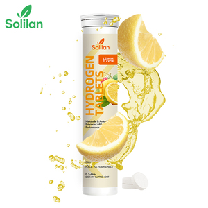 Compresse Effervescenti OEM da 15 Pezzi con Etichetta Privata, Gusto Limone, per Acqua Idrogenata Molecolare H2 con Creatina, NAC e Resveratrolo - Product Image 1