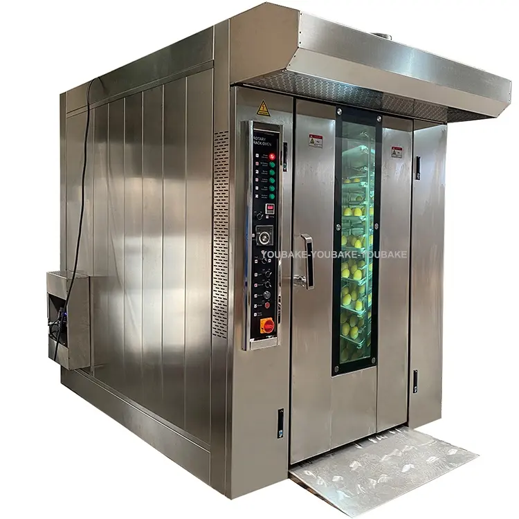 Industrial Bakery Gas Diesel Electric Bread/Cake/Biscuits/Cookies 12-128trays Hot Air Convection Rotary Oven