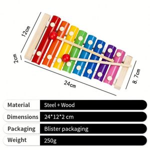 Hand-Struck Xylophone Colorful Compact Parent-Child Activities Xylophone for Early Childhood Education - Product Image 5