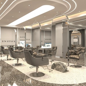 Luxury LED Floor <b>Mirror</b> Cabinet Stainless Steel Hair Beauty Salon Furniture for Bathroom Hotel Mall Supermarket for Barbers - Product Image 6