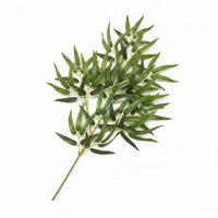 Hojas de Bambú Artificiales de Plástico Resistentes a los Rayos UV, de Tacto Real, Alta Simulación, Retardantes de Fuego, Pequeñas, para Decoración de Pascua, Hogar, Jardín y Bodas