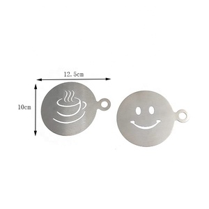 <span class=keywords><strong>De</strong></span> café <span class=keywords><strong>de</strong></span> acero inoxidable decoración plantilla capuchino plantilla Set para café con leche <span class=keywords><strong>arte</strong></span> - Product Image 4