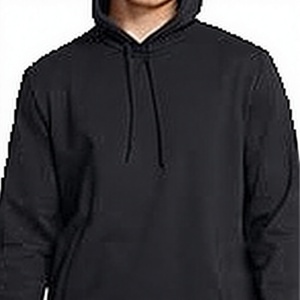 Sweat-shirt à capuche uni pour homme, coupe classique, en coton tricoté, décontracté, pour l'automne - Product Image 4
