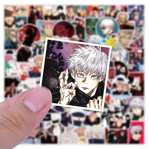 Paquete de 100 Pegatinas Japonesas de <span class=keywords><strong>Anime</strong></span>, Pegatinas de Vinilo Impermeables Personalizadas, Pegatinas de Dibujos Animados Japoneses para Impresión, Suministros para Álbumes de Recortes - Product Image 3
