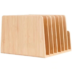 Bamboo <b>Document</b> Organizer 25.4x22.5x18 Cm Multi Page <b>Folder</b> Office Desktop Storage Minimalist Style - Product Image 5