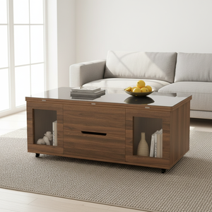 Ombouwbare slimme opklapbare salontafel, verplaatsbare multifunctionele eettafel voor kleine appartementen en woonkamers - Product Image 3