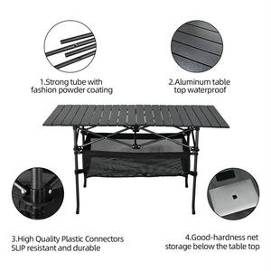<span class=keywords><strong>Table</strong></span> de <span class=keywords><strong>camping</strong></span> pliable portable, mobilier d'extérieur, <span class=keywords><strong>table</strong></span> de pique-nique ultralégère enroulable avec poche en filet, en bois - Product Image 4