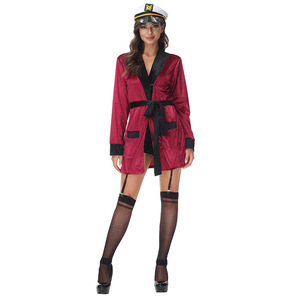 2025 Naval Captain Mistress Smoking Jacket Disfraz de adulto - Product Image 1