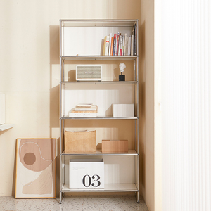 Kệ sách mô-đun kệ lưu trữ tự do tùy chỉnh tối giản tủ thép không gỉ mô-đun Tủ sách nhiều lớp - Product Image 3