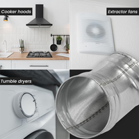Partie système HVAC industriel Connecteur de conduit à 45 ° Degré Rond Métal Sortie réglable Coude Coude Sèche-linge Adaptateur de raccord de tuyau