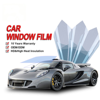 Film teinté pour vitres de voiture 1,52*30M, 15% 35% 75% VLT PET, noir, protection IR 60% UV 90%, anti-rayures