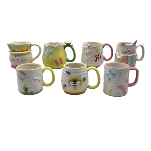 Hand Painted Ceramic Rabbit <strong>Mugs</strong> <strong>Easter</strong> <strong>Mug</strong> Decoration Ceramic coffee <strong>Mug</strong> with Handle - Product Image 4