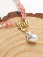 Pendentif rond en pierre naturelle Zooying, charme en cristal de quartz rose, pierre de kunzite, pendentif rond pour collier DIY, bijoux exquis
