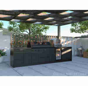 2025 dorenefot vendita Premium pietra cucina all'aperto isole con Built-In barbecue Grill e copertura integrata per giardino squisito - Product Image 1