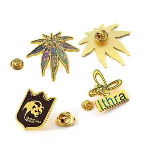 Fashion Women Clothes Pins Jewelry Cute Plant Hard Enamel Pin Zinc Alloy Metal Custom Leaf Maple Lapel Pin Hard Enamel