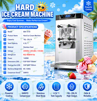 Machine à glace, machine à glaces molles, machine à gelato à double compresseur