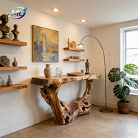 Console moderne en bois de camphre européen avec rangement, design personnalisable pour villa, hôtel, appartement, salle à manger, salon