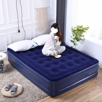 Lit à coussin d'air pour l'extérieur Matelas gonflable double pliable et portable confortable