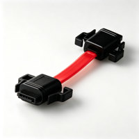 Cable SATA 3.0 de 7 Pines, Macho a Hembra, Cable de Extensión de Datos de 6 Gbps, Cable Plano Rojo con Bloqueo para HDD, SSD, Placa Base de PC
