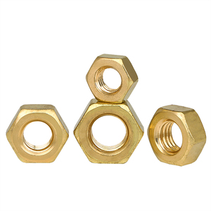 Tuerca hexagonal de cobre LSM M2-M18 con tapa de latón, rosca derecha, parcialmente roscada - Product Image 2