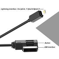 CHELINK AMI Music Interface AUXILIAIRE Chargeur De Voiture Câble Compatible pour Audi Système 3G avec Téléphone 11 Pro 11XS Max X 8 7 6 Plus 5