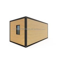 Conteneur mobile préfabriqué de 20 pieds pour hôtel de jardin, studio en bois, maisonnette, café, emballage plat