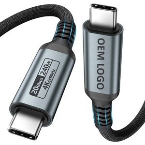 Nueva tendencia Cable USB <span class=keywords><strong>C</strong></span> a tipo <span class=keywords><strong>C</strong></span> 3,2 Gen2 10Gbps 20Gbps 4K PD 100W 240W Cable DE DATOS USBC de carga rápida para estación de acoplamiento SSD - Product Image 1