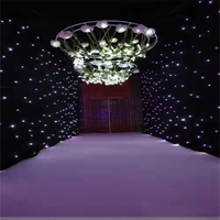 Rideau de scène de théâtre LED, fond de scène, rideau de banquet de mariage, velours ignifuge, personnalisation.