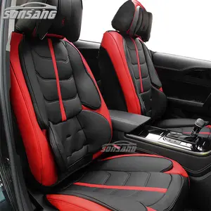 कस्टम कार सीट Headrest के कवर निविड़ अंधकार चमड़े कार सीट डिजाइन को शामिल किया गया