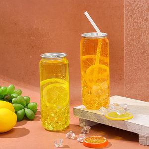 Bouteille de jus en plastique jetable personnalisée avec bouchon pompe, étiquette transparente pour boisson, bouchon pour usage alimentaire, logo personnalisé, bouteilles en plastique pour jus - Product Image 2