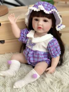 Muñeca Bebé Reborn Realista de Silicona Sólida, Económica, con Cabello, Asiento de Auto Gratis, 100% R&B para Recién Nacidos - Product Image 4