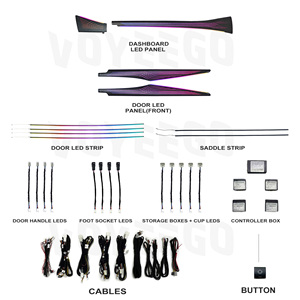 Voyeego <span class=keywords><strong>voiture</strong></span> éclairage ambiant Led mise à niveau lumière ambiante intérieure pour Toyota Avalon 2018-2022 style <span class=keywords><strong>pluie</strong></span> étoilée - Product Image 1