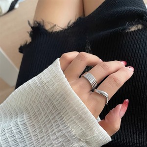 Geometric Gear Step <b>Ring</b> S925 Sterling Silver Index Finger Unisex Fashion Jewelry Gift - Product Image 5