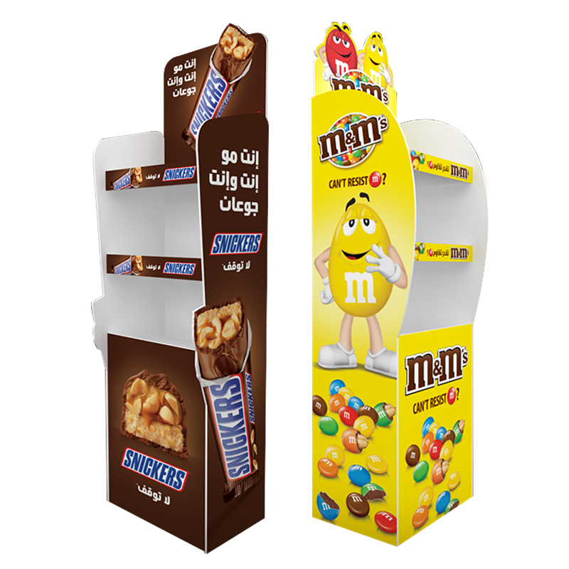 Customized Light Duty Cardboard Display Rack Supermarket Chocolate Display Rack Recyclable Material — view 4