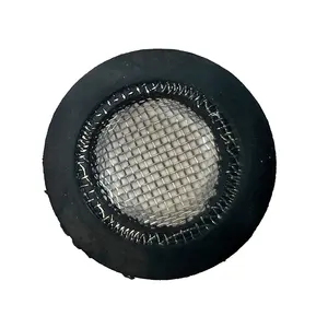 150 Micron Rimmed Mesh Dome Screen Rubber silicone stainless steel disc filter 3/4