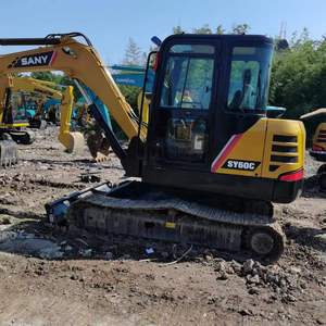 Mini-excavatrice d'occasion Sany SY60 de 6 tonnes, marque chinoise, engin de construction sur chenilles, avec moteur d'origine pour Sany - Product Image 4